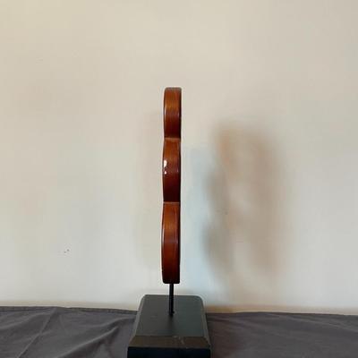 Wooden Connected Circles Statue in a Base