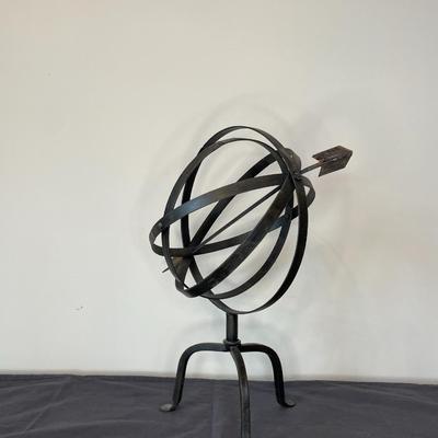 Black Metal Open Sphere with Arrow