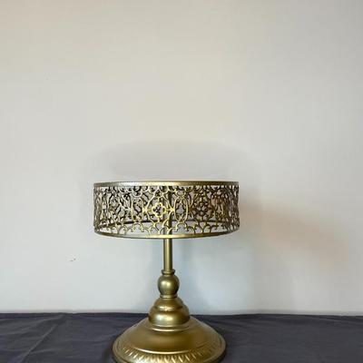 Gold Finish Elegant Dessert Cake Display Stand