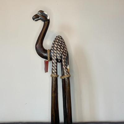Wooden Carved Camel Statue