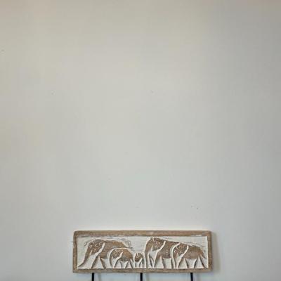 Wooden Coat and key hooks