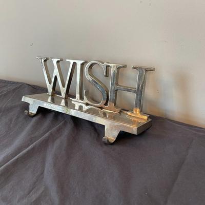 Metallic Key Hooks with the Word "Wish"