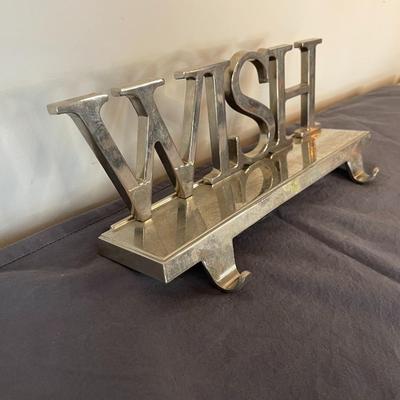 Metallic Key Hooks with the Word "Wish"