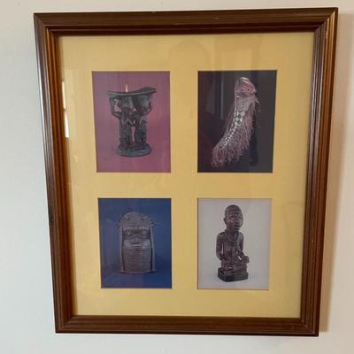 Framed Art of Different African Tribal Statues