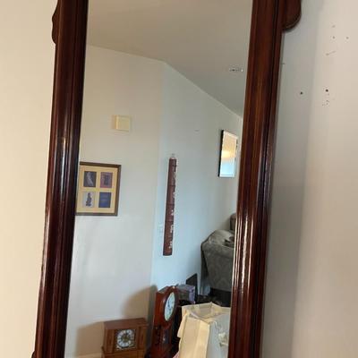 Wooden Ornate Mirror.
