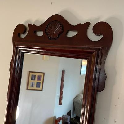 Wooden Ornate Mirror.