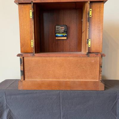 Vintage Quartz Clock with Built-in Jewelry Storage