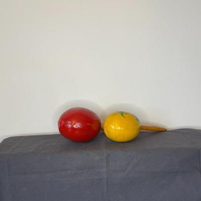 Set of Hand Painted Vintage Maracas