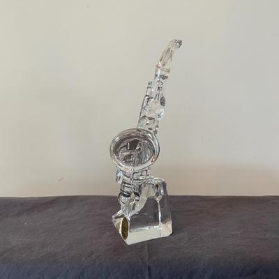 Vintage Crystal Darques Crystal Saxophone Figurine
