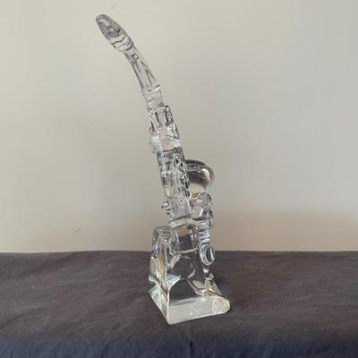 Vintage Crystal Darques Crystal Saxophone Figurine