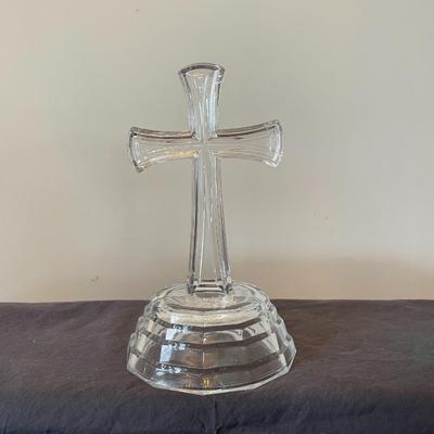 Vintage DePlomb Clear Lead Crystal Cross