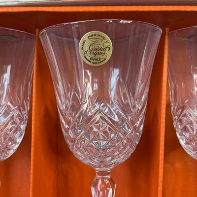 Vintage Masquerade Crystal D'Arque France Wine Glasses