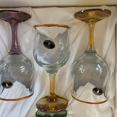 Cristalleria Fratelli Fumo Hand Decorated Italian Drinkware Set