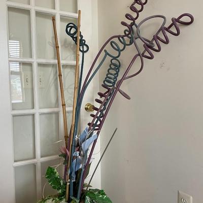 Large Decorative Artificial Flower and Vase