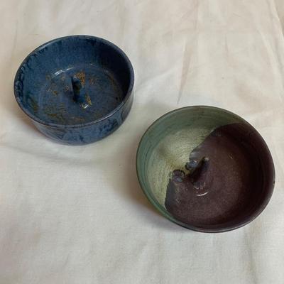 Blue Hued Signed Handmade Pottery (K-HS)