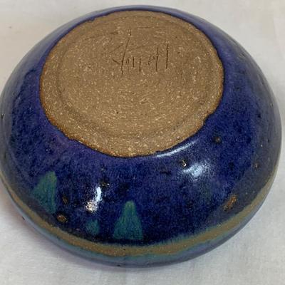Blue Hued Signed Handmade Pottery (K-HS)