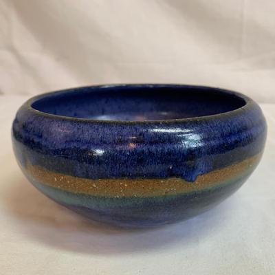 Blue Hued Signed Handmade Pottery (K-HS)