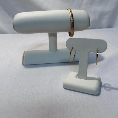14K Gold Bracelet and Earrings (ST-BB)