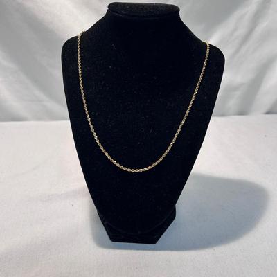 14K Gold 29” Rope Chain Necklace (ST-BB)