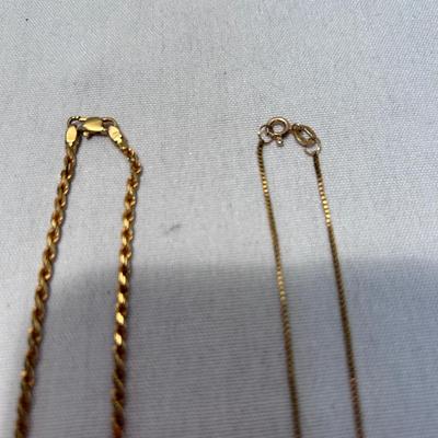 Two 14K Gold Necklaces (ST-BB)