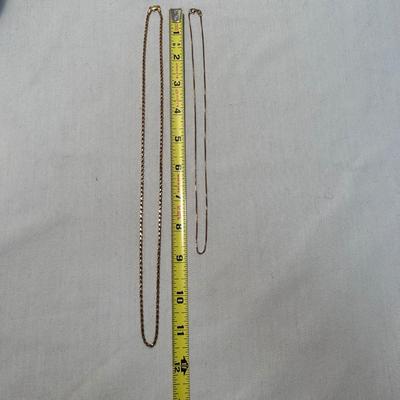 Two 14K Gold Necklaces (ST-BB)