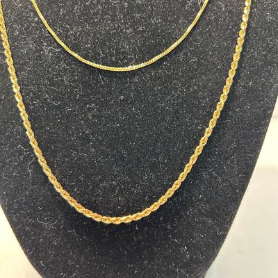 Two 14K Gold Necklaces (ST-BB)