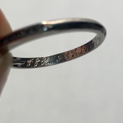 Two Diamond & Platinum Engagement Rings with Wedding Band (ST-BB)