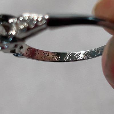 Two Diamond & Platinum Engagement Rings with Wedding Band (ST-BB)