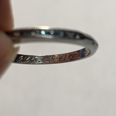Two Diamond & Platinum Engagement Rings with Wedding Band (ST-BB)