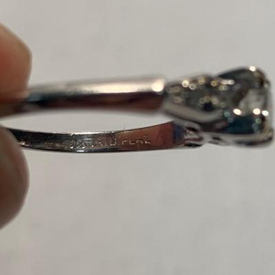Two Diamond & Platinum Engagement Rings with Wedding Band (ST-BB)