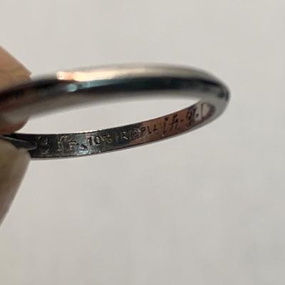 Two Diamond & Platinum Engagement Rings with Wedding Band (ST-BB)