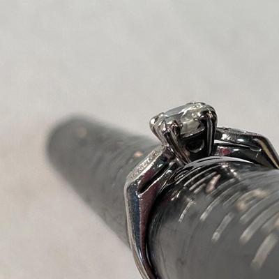 Two Diamond & Platinum Engagement Rings with Wedding Band (ST-BB)