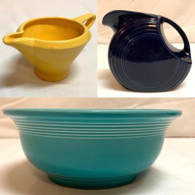 Homer Laughlin Fiesta Ware 9” Turquoise Bowl & More (K-HS)