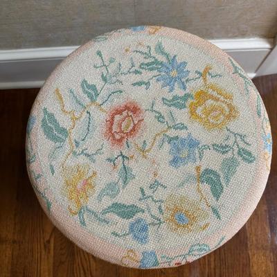 Vintage Metal And Fabric Stool