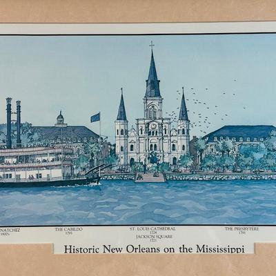 Framed Print “Historic New Orleans on the Mississippi”