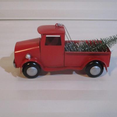 8 New - Darice Vintage Old Red Toy Christmas Ornament