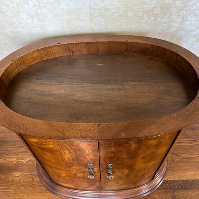 Thomasville Marble Top Burl Cabinet