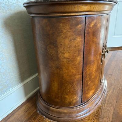 Thomasville Marble Top Burl Cabinet