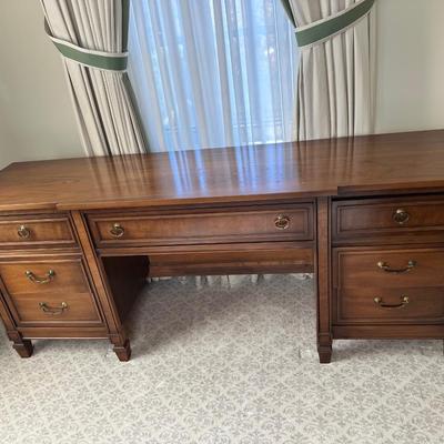 Mid-Century Solid Wood Office Desk