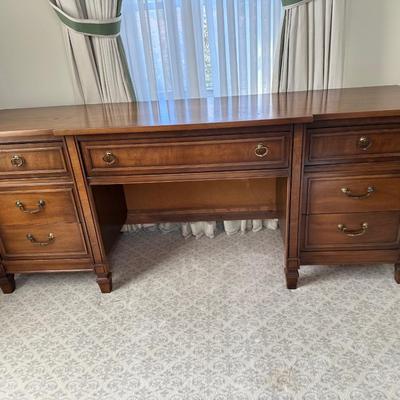 Mid-Century Solid Wood Office Desk