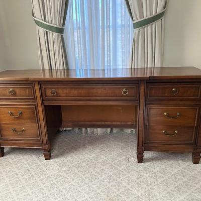 Mid-Century Solid Wood Office Desk
