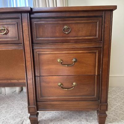 Mid-Century Solid Wood Office Desk