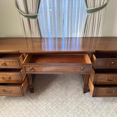 Mid-Century Solid Wood Office Desk