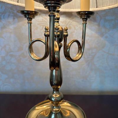 Ethan Allen Triple French Horn Candelabra Table Lamp
