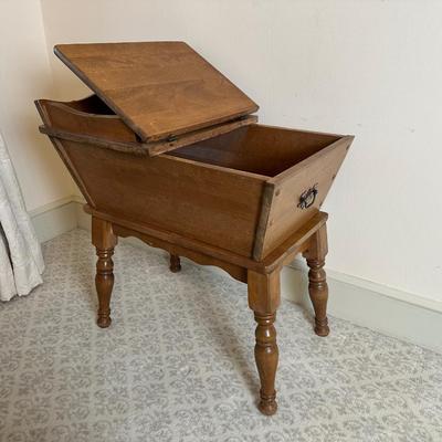 Vintage Solid Dough Box End Table