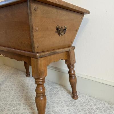 Vintage Solid Dough Box End Table