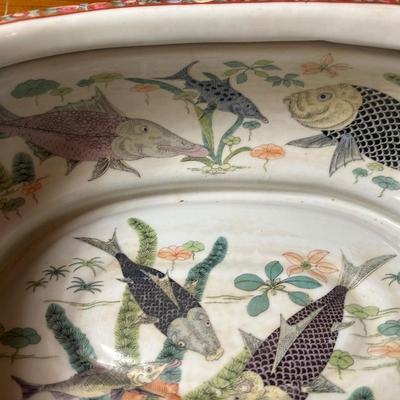 Japanese Painted and Gilt Porcelain Foot Bath Bowl