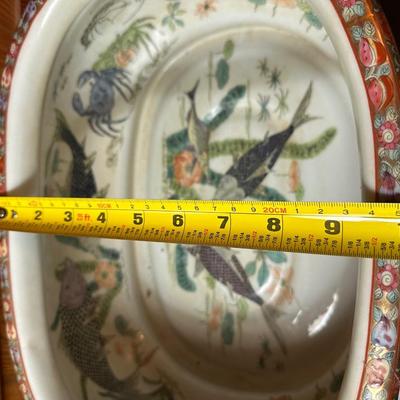 Japanese Painted and Gilt Porcelain Foot Bath Bowl