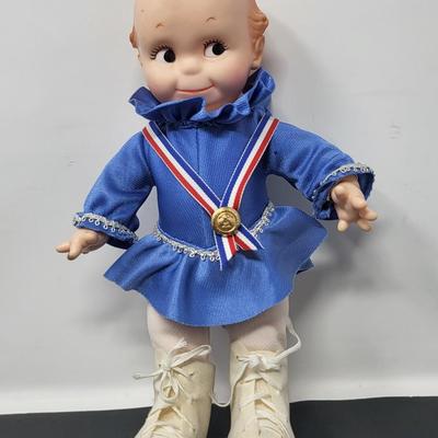 Vintage Kewpie Ice Skating Doll 11.5"