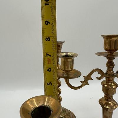 Assorted Brass Candle Holders